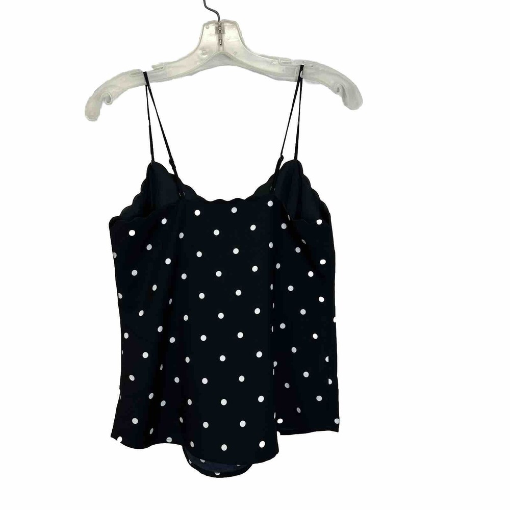 J. Crew Black White Polka Dot Print Tank Top Camisole Spaghetti Lot Of 2 Size 00 - Picture 14 of 16